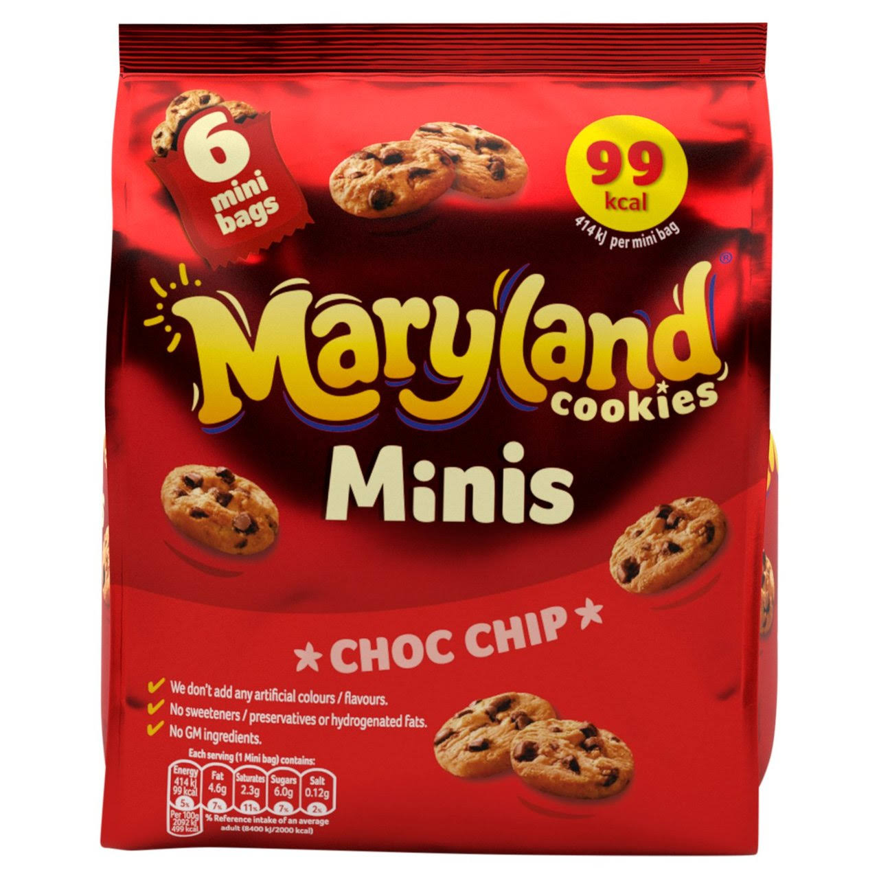 Maryland Mini Choc Chip Cookies 6 Pack Delivered to Australia