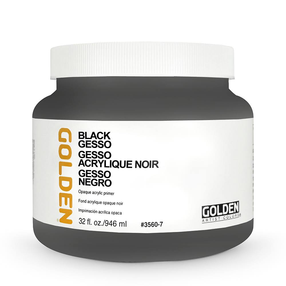 Golden : Black Gesso : 946ml (32oz)