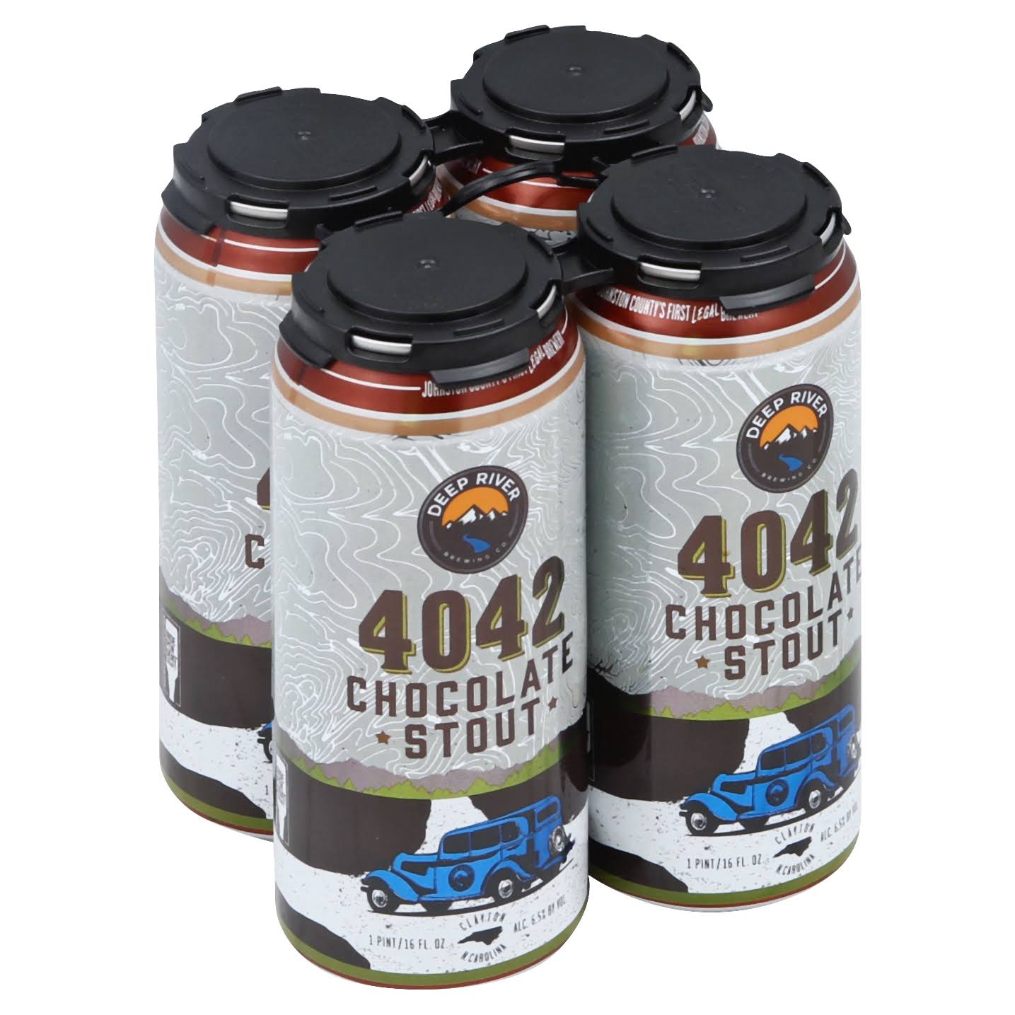 Deep River Beer, Chocolate Stout, 4042 - 4 pack, 1 pint cans