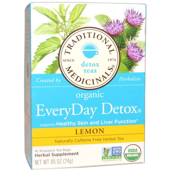 Traditional Medicinals Organic Everyday Detox Lemon Tea - 16 Bags