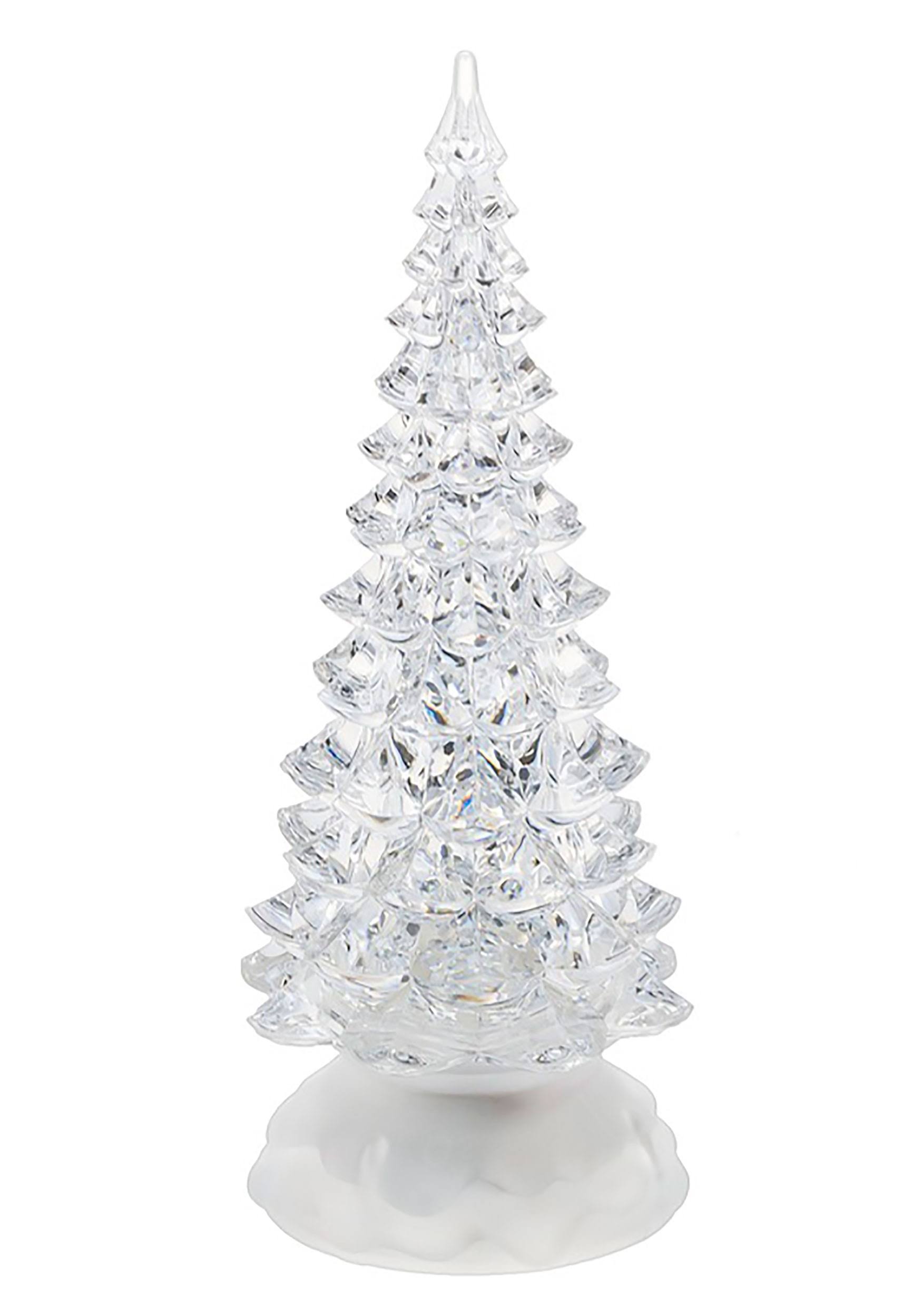 Ganz H1 Small Christmas Light Up Swirling Glitter Tree 10" H EX20671