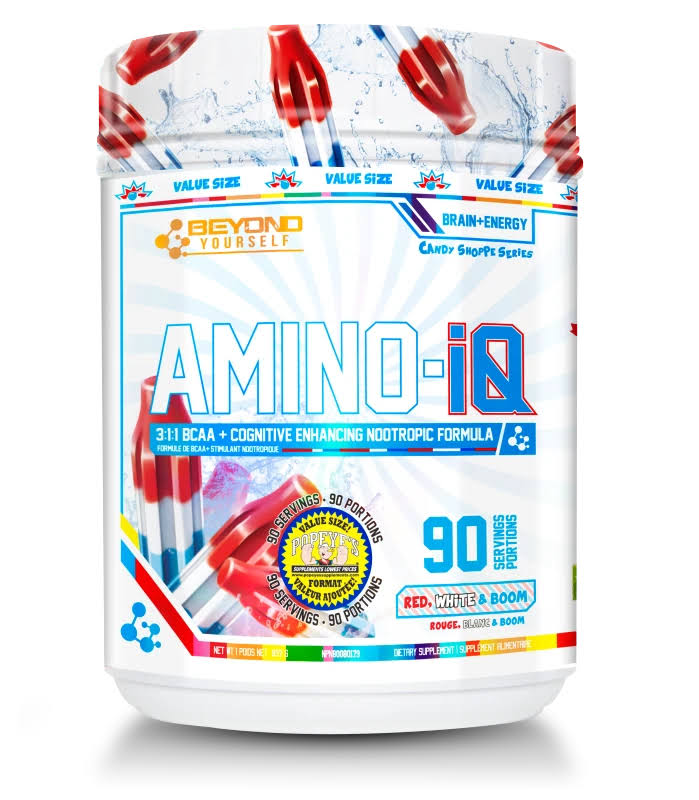Beyond Yourself AminoIQ BCAA - 90 Servings, Red, White & Blue