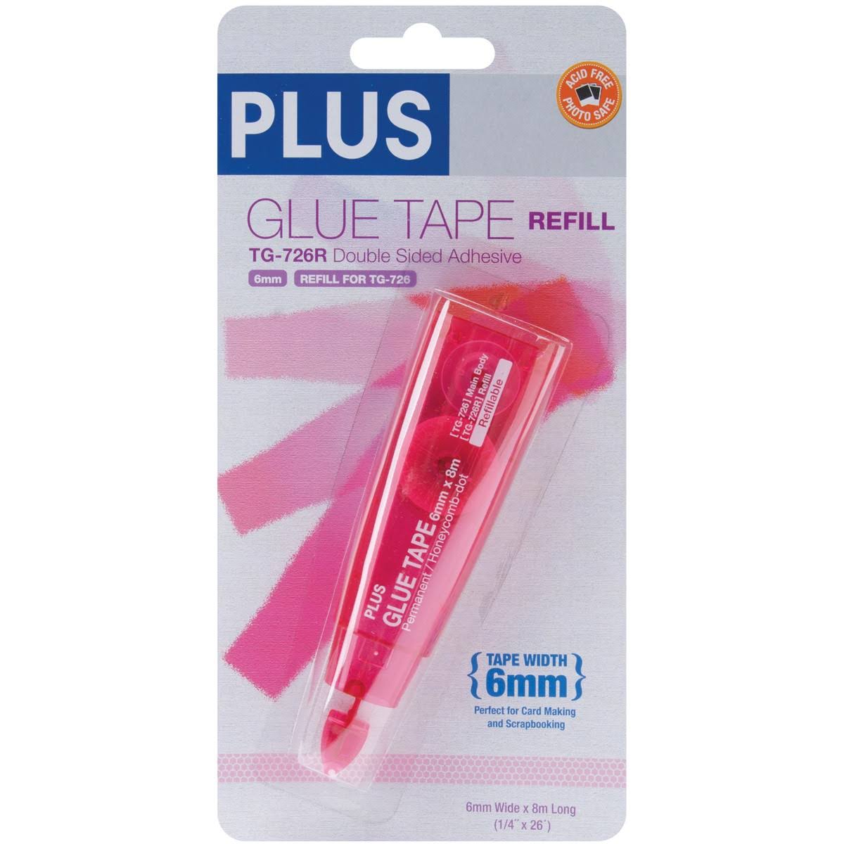 Noble Plus Glue Tape Refill - Pink, 0.25"