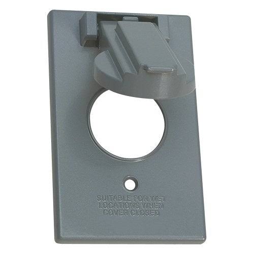 Sigma Electric 1-Gang Vertical Round Switch Cover - Grey