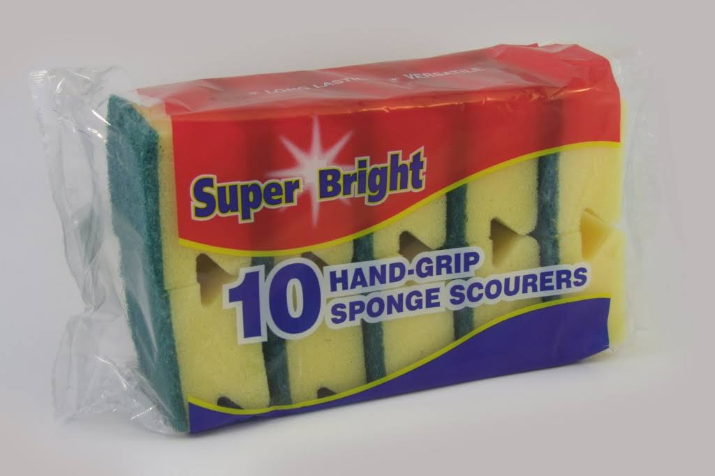 Superbright Hand Grip Sponge Scourers, Pack 10 #ijd
