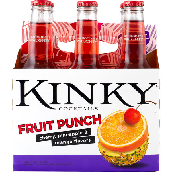 Kinky Cocktails, Fruit Punch, 6 Pack