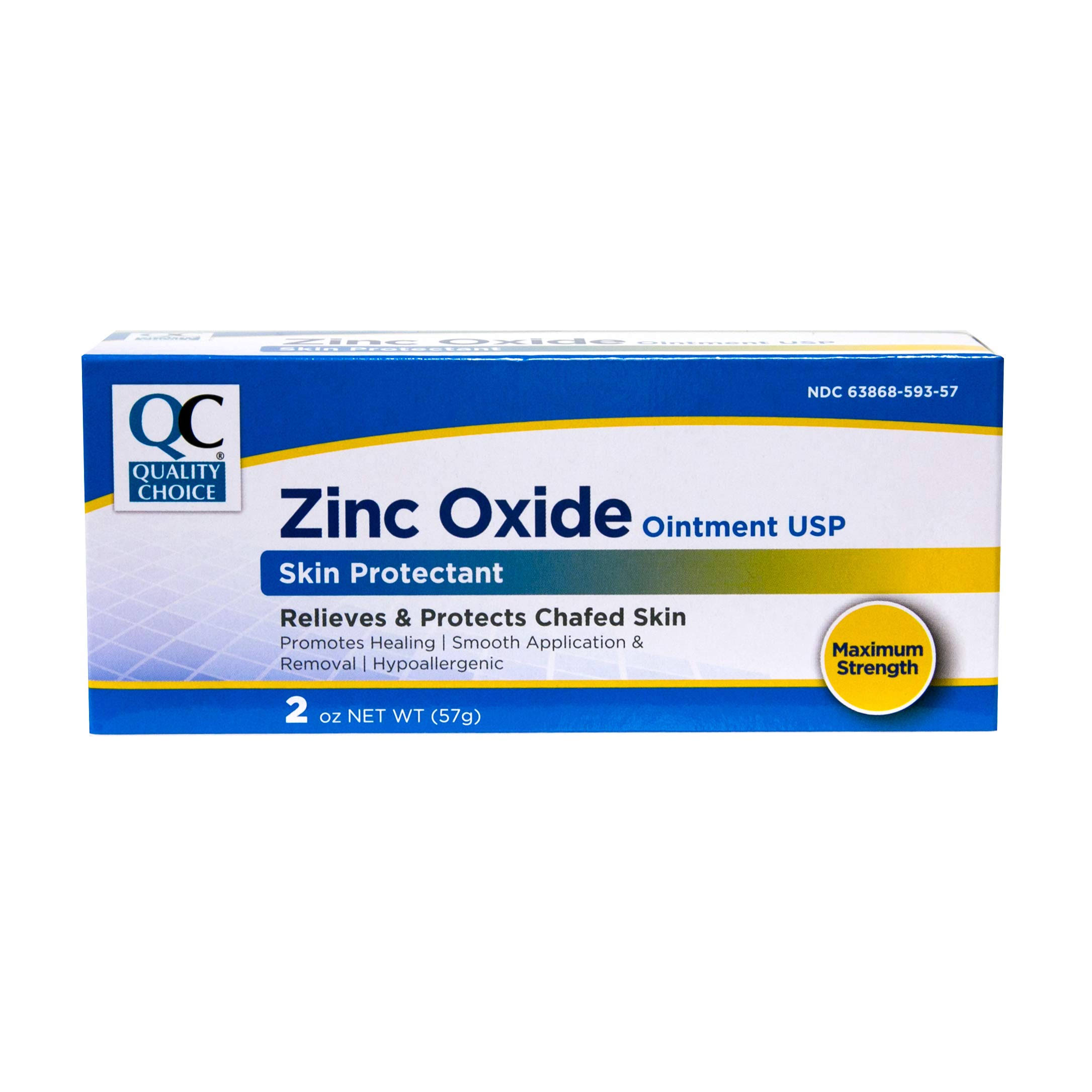 Quality Choice Zinc Oxide Ointment Skin Protectant 2oz EACH (Pack of 2)