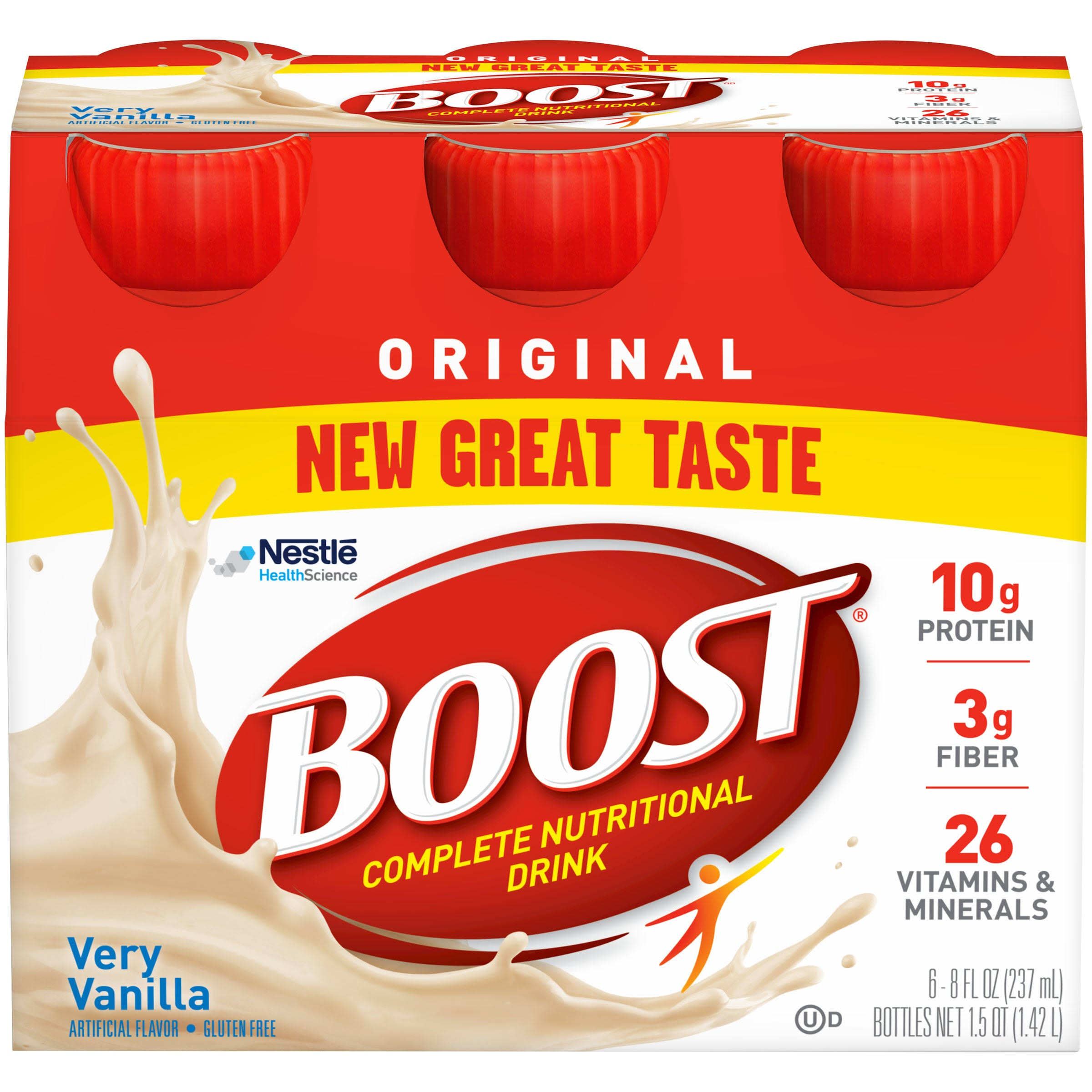 Boosts Nutritional Energy Drink - Vanilla, 8oz, 6pk