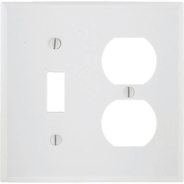 Leviton 2-Gang 1 Toggle 1 Duplex Combination Wall Plate - White