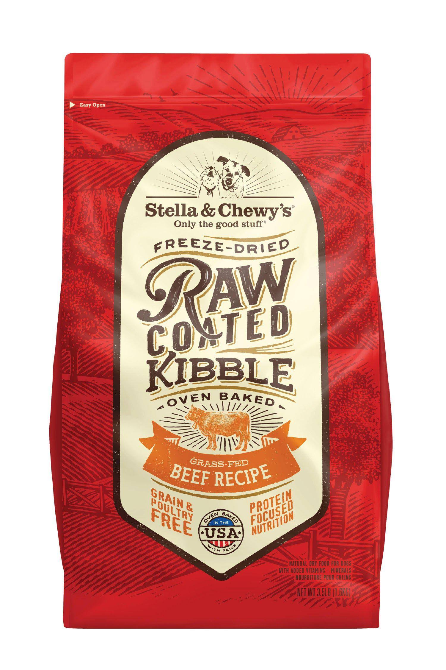 Stella & Chewy's Raw Coated Kibble Grass-Fed Beef Dog Food - 3.5 lbs.