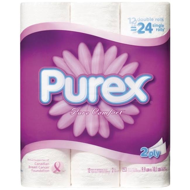 Purex Toilet Tissue - 12 Rolls, Triple, 363 Sheet, 2 Ply