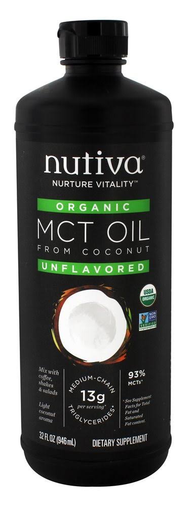Nutiva Organic MCT Oil from Coconut Unflavored 32 fl oz (946 ml)