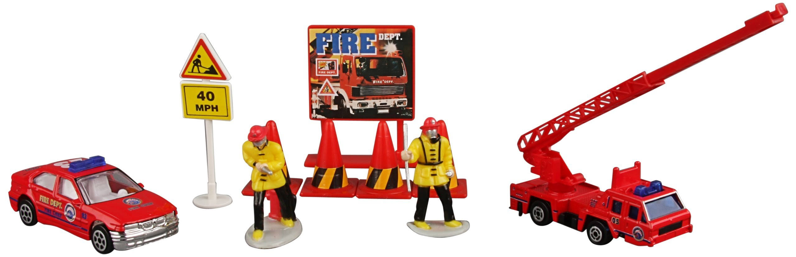 Daron Worldwide Trading Action City Fire Department - 10 Pieces