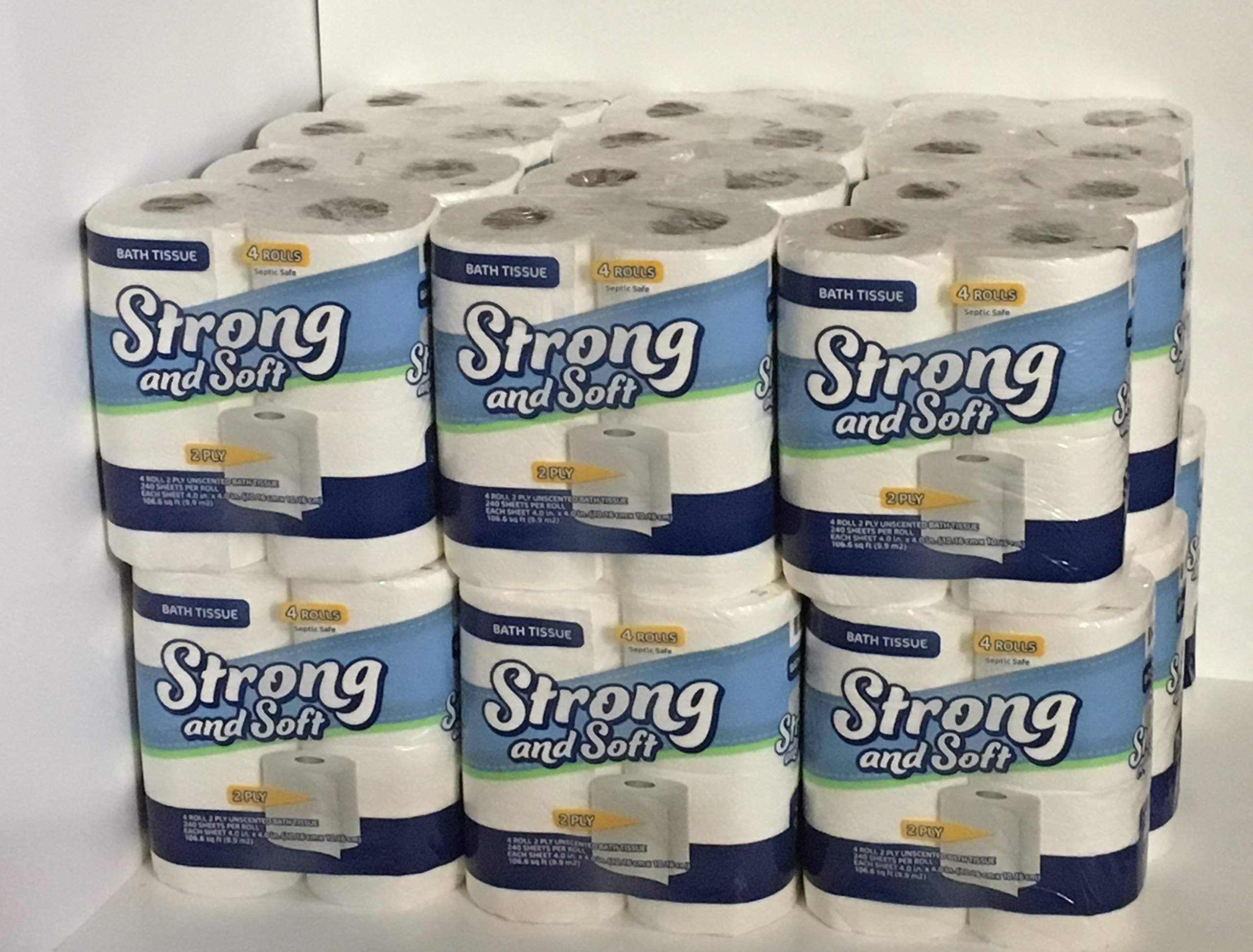 96 Rolls of Strong and Soft Double Ply Made in The USA Toilet Paper