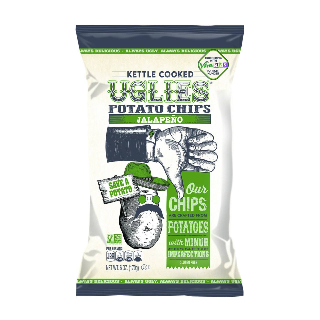 Uglies Jalapeno Kettle Cooked Potato Chips - 6 oz