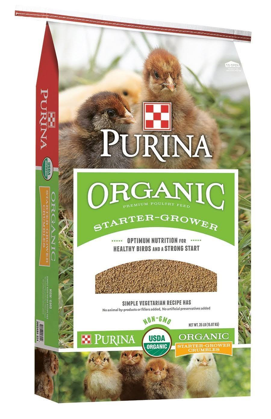 Purina 3003484-324 Organic Starter-Grower Crumbles Non-GMO 35 lbs. Poultry Feed