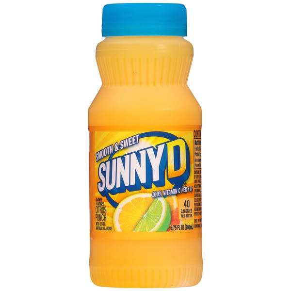 Sunny D Smooth & Sweet Juice - Orange, 6.75oz