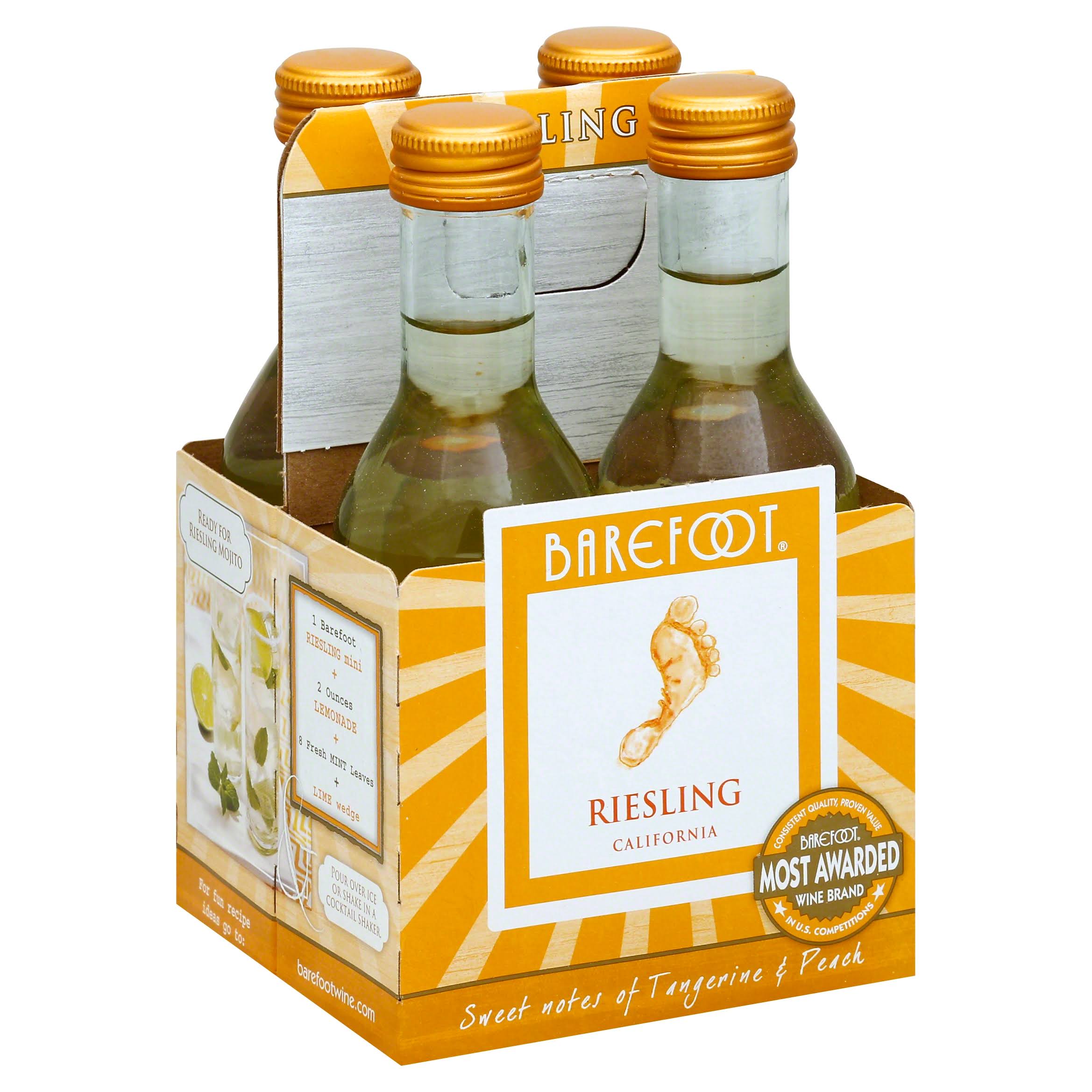 Barefoot Riesling - 187ml, 4 Pack