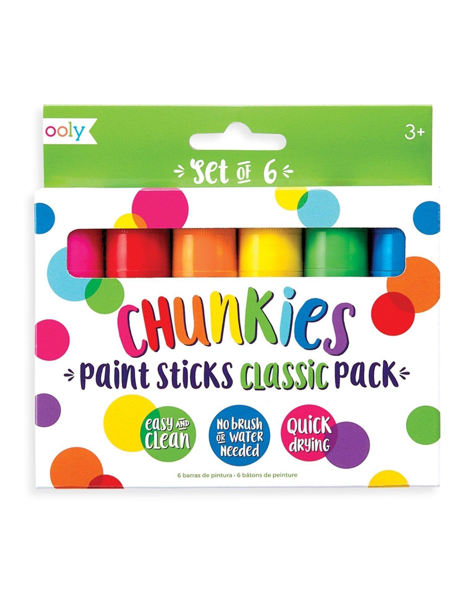 Ooly Chunkies Paint Sticks 6 Pack