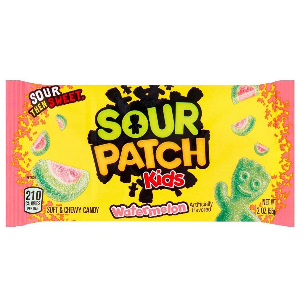 Sour then Sweet Sour Patch Watermelon Soft and Chewy Candy - 56g