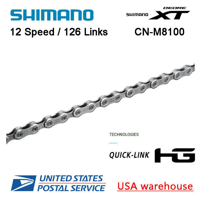 Shimano CN-M8100 Deore XT 126 Links for 12 Speed w/Quick-Link Bicycle Chain