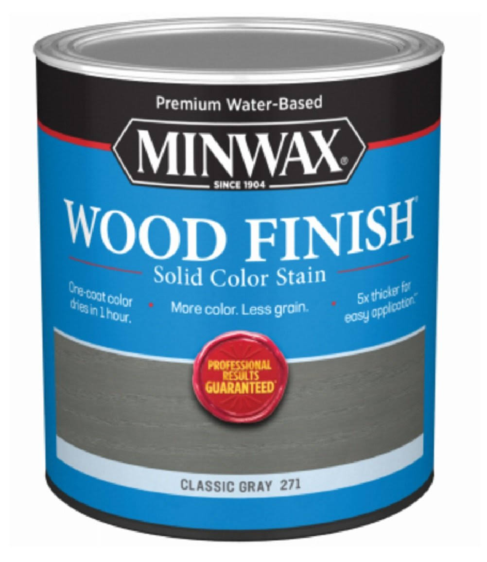Minwax Wood Finish Water-Based Classic Gray Interior Stain (1-Quart)
