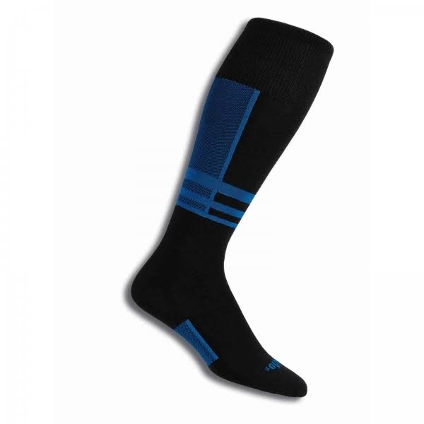 Thorlo Ultra Light Ski Liner Sock - White/Black - UK 11.5-13