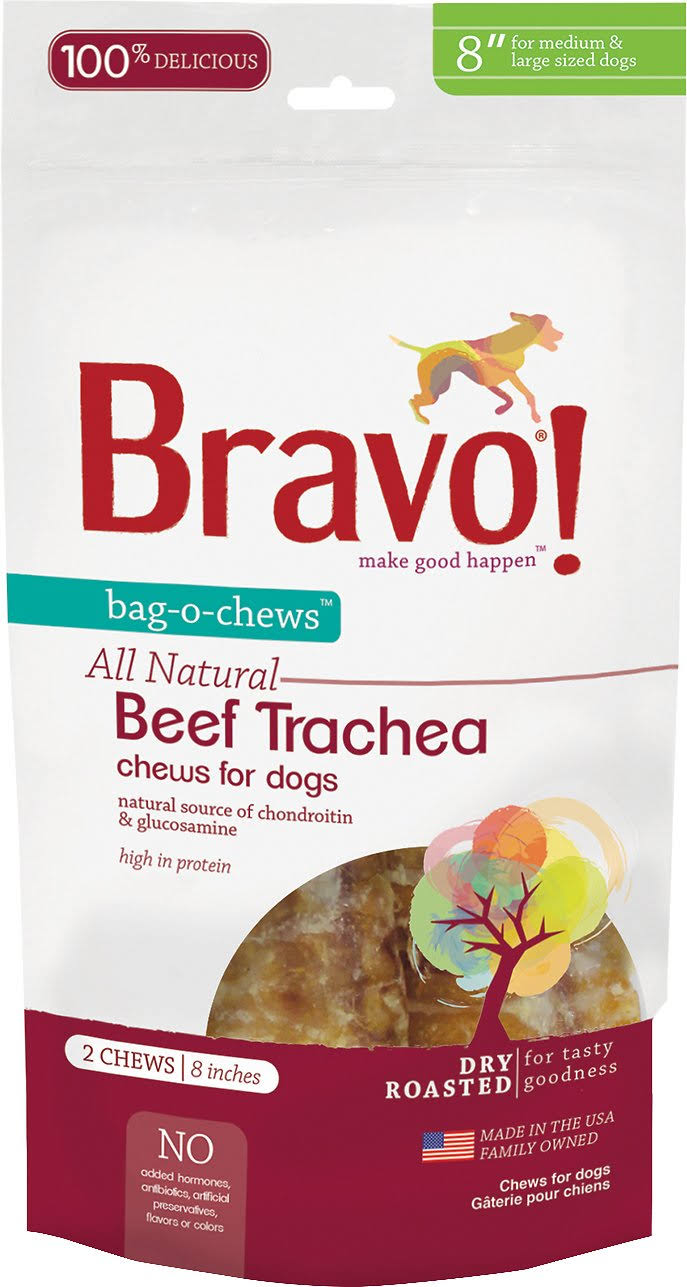 Bravo All Natural Pet Chews - Beef Trachea