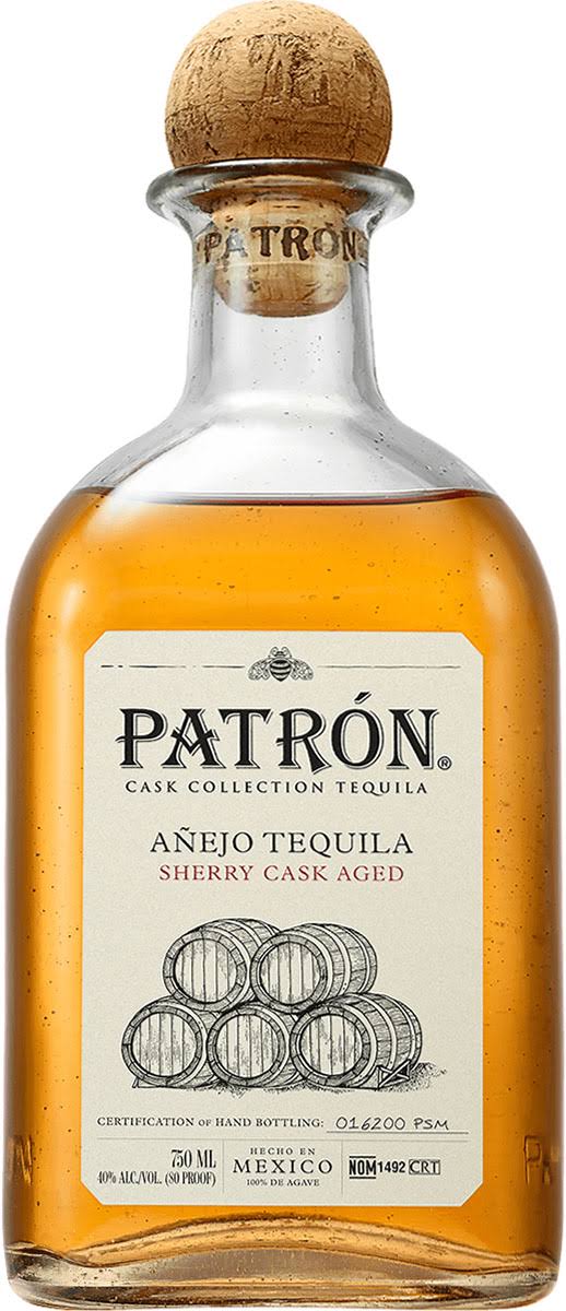 Patron Cask Collection Tequila, Anejo, Sherry Cask Aged - 750 ml