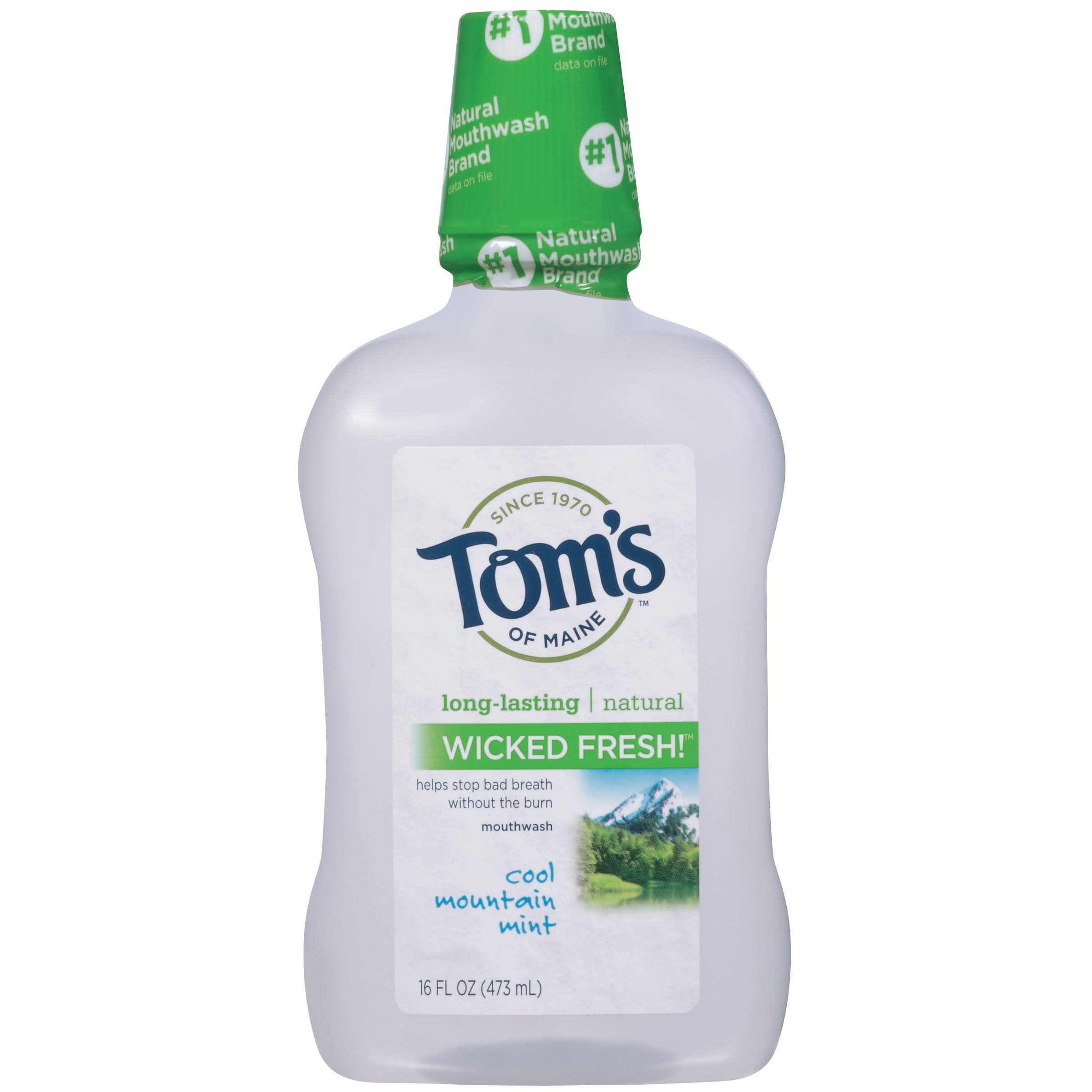Tom's of Maine Wicked Fresh Mouthwash - Cool Mountain Mist, 473ml