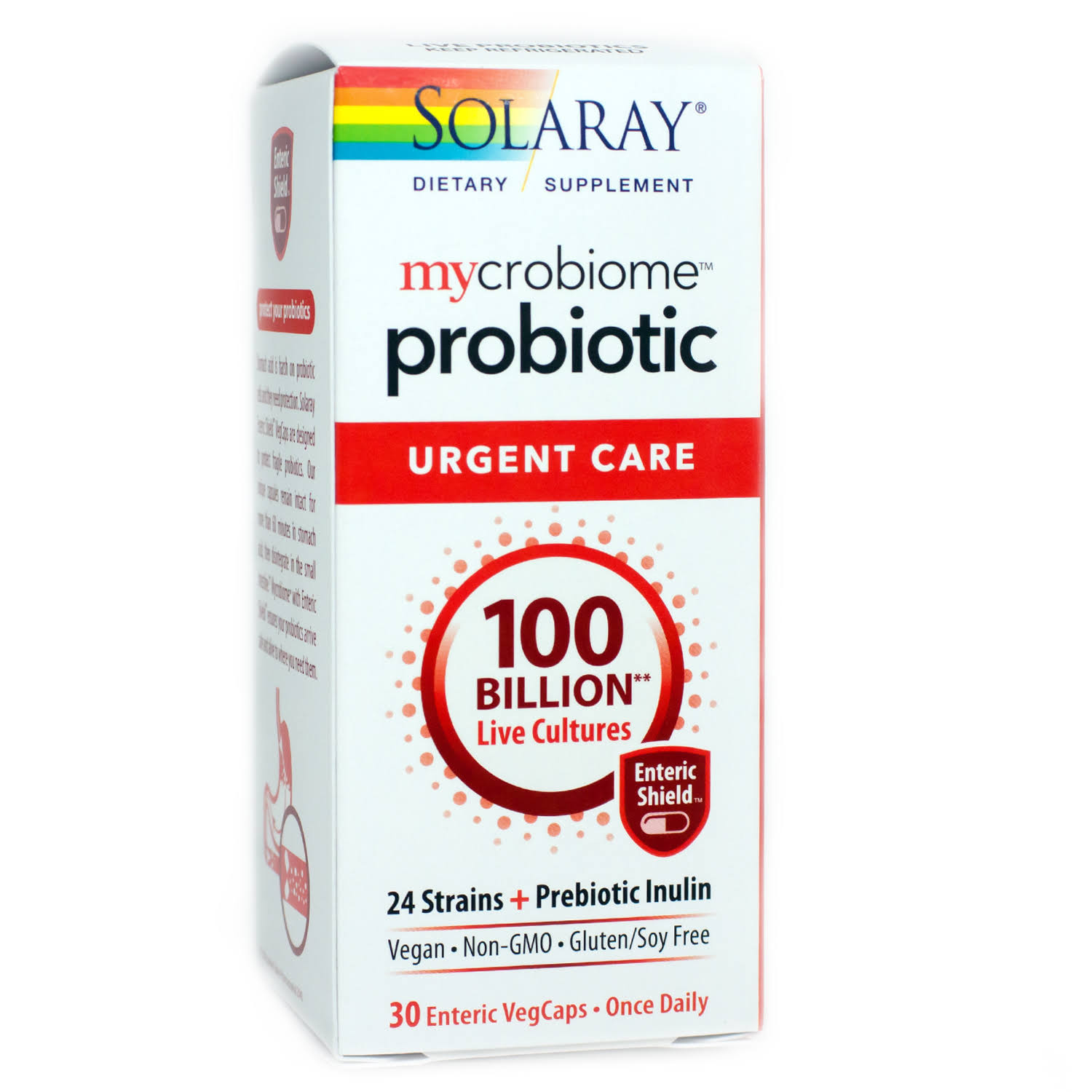 Solaray Mycrobiome Probiotic Urgent Care - 100 Billion CFU - 30 Enteric Coated VegCaps