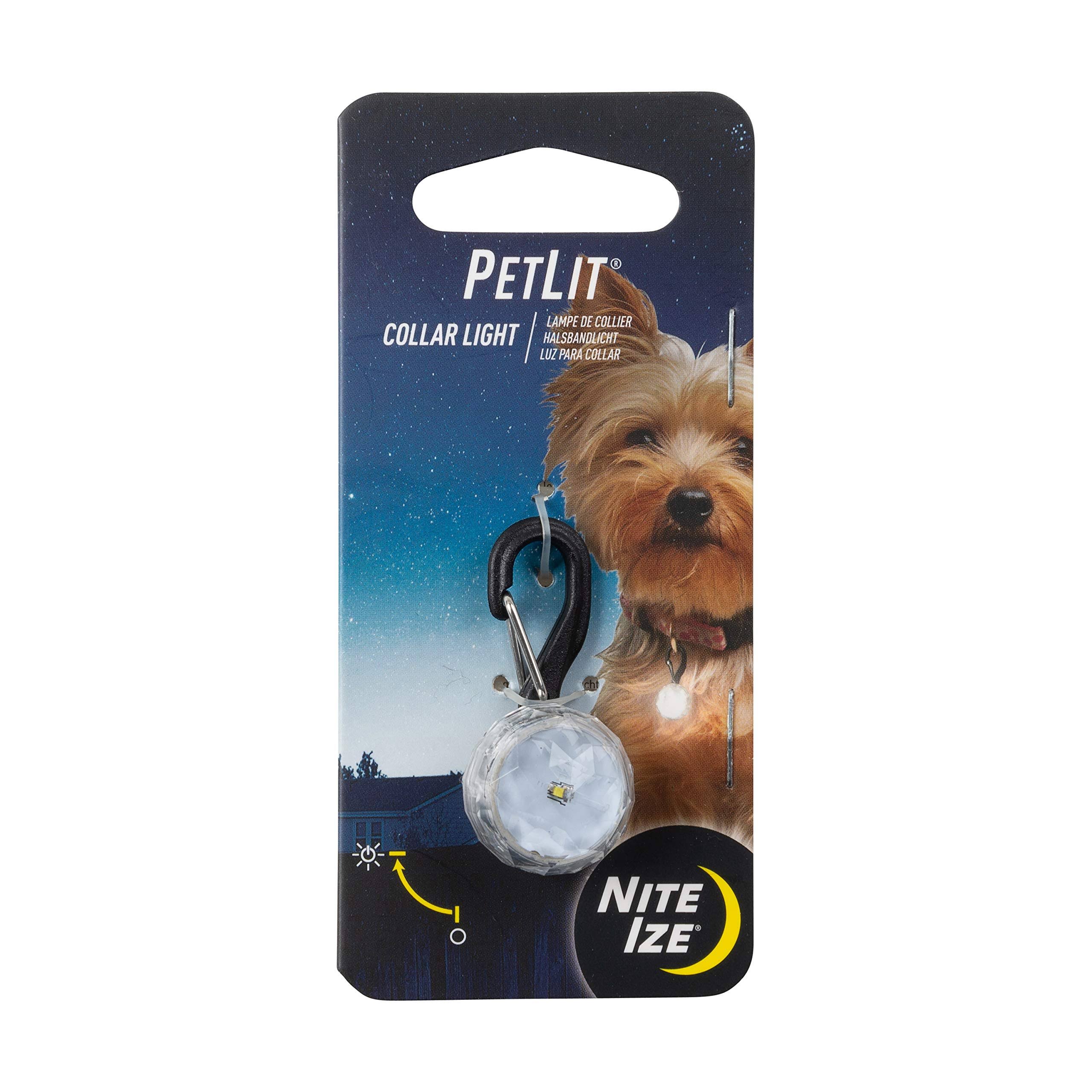 Nite Ize PetLit LED Dog Collar - Light White LED, Jewel Crystal