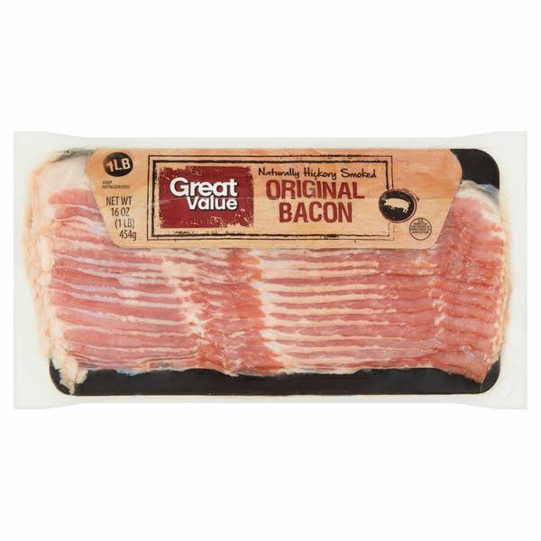 Great Value Hickory Smoked Bacon - 16 oz