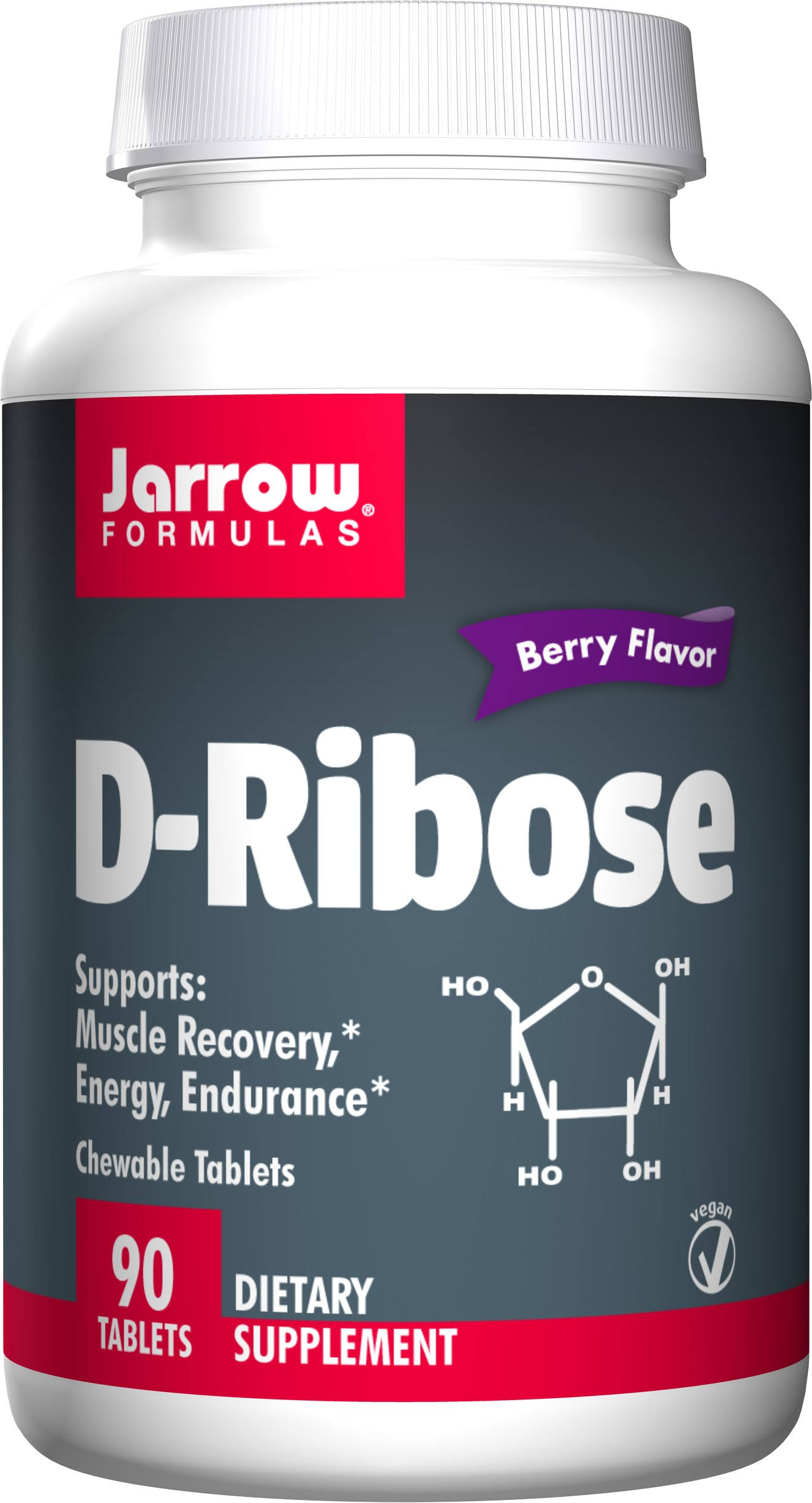 Jarrow Formulas D Ribose Dietary Supplement - Berry Flavor, 90ct