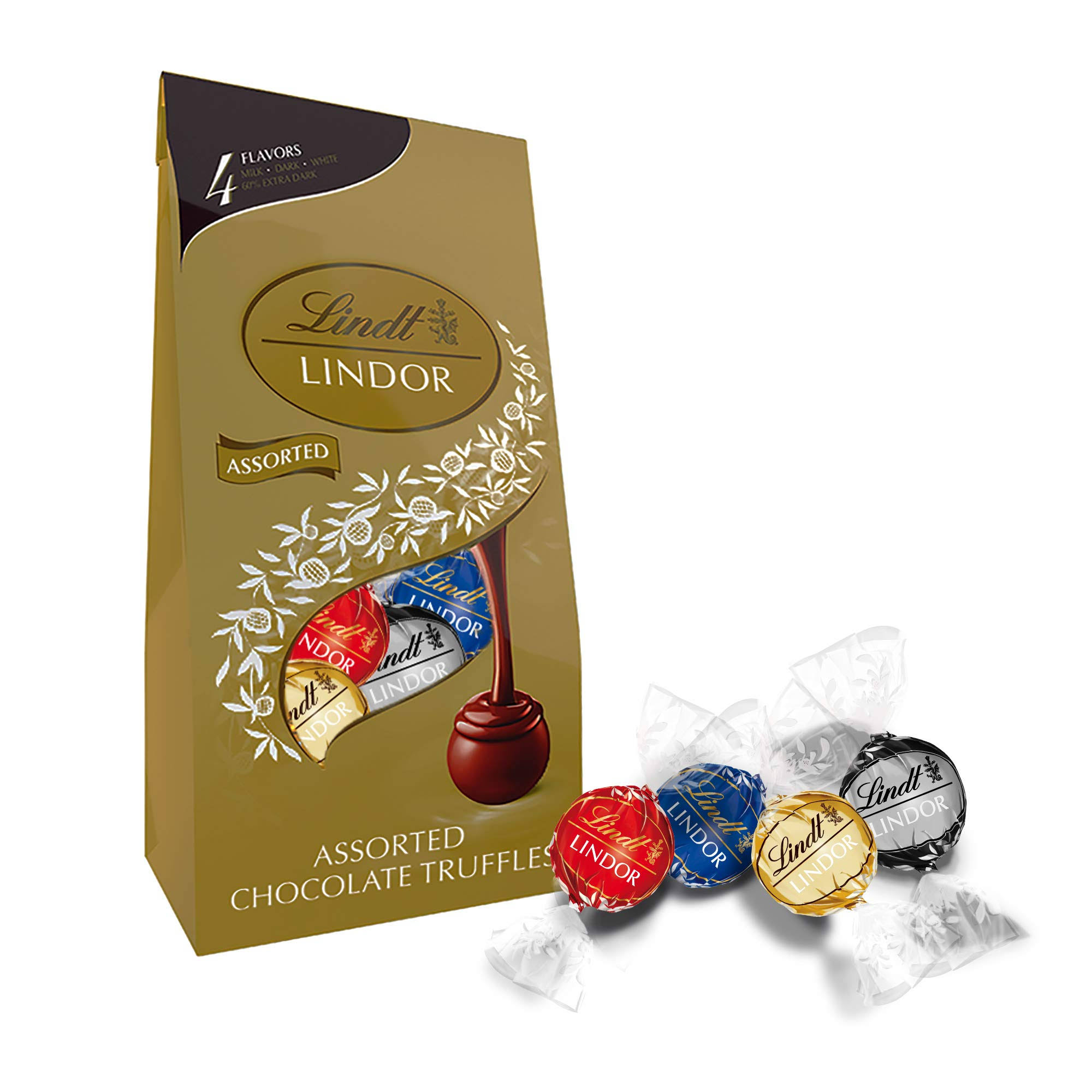 Lindt LINDOR Assorted Chocolate Truffles - 19oz, 4 Flavors