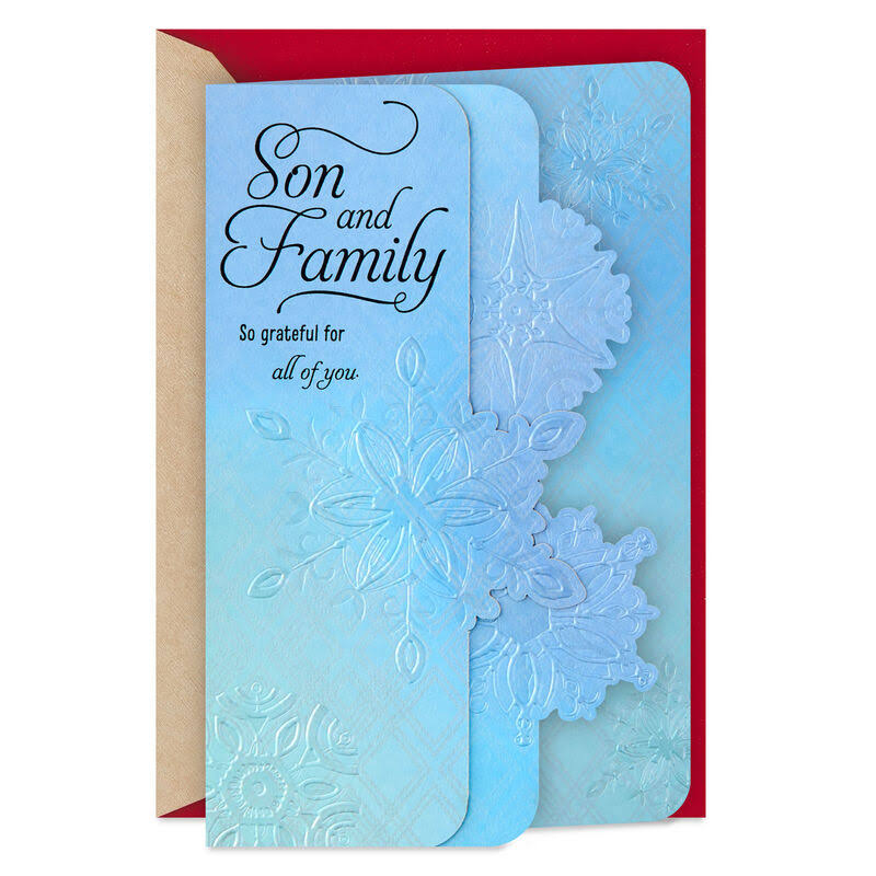 Hallmark Christmas Card, Extra Goodness and Joy Christmas Card for Son and Family