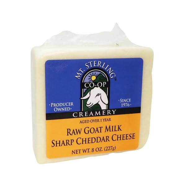 Mt. Sterling Co-op Creamery Raw Goat Milk Sharp Cheddar Cheese