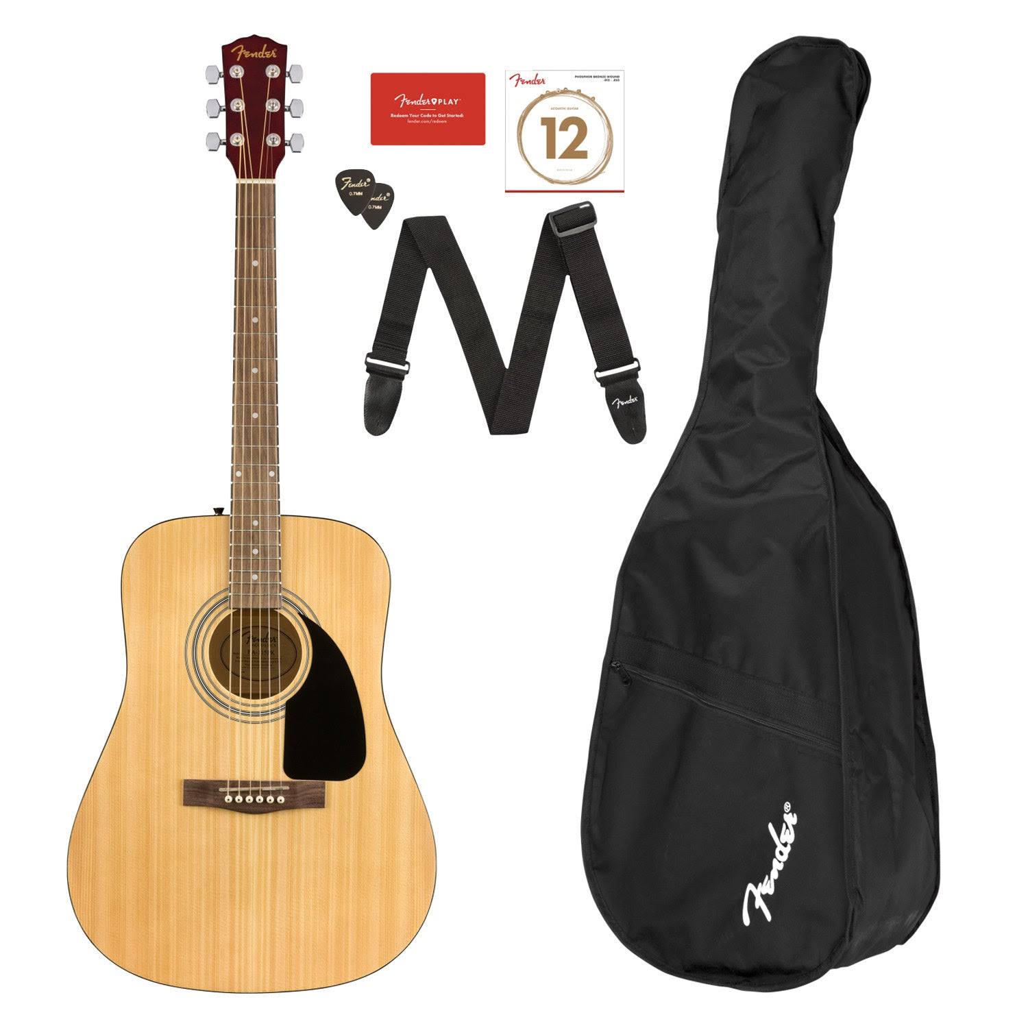 Fender Pk Natural Acoustic Guitar Pack
