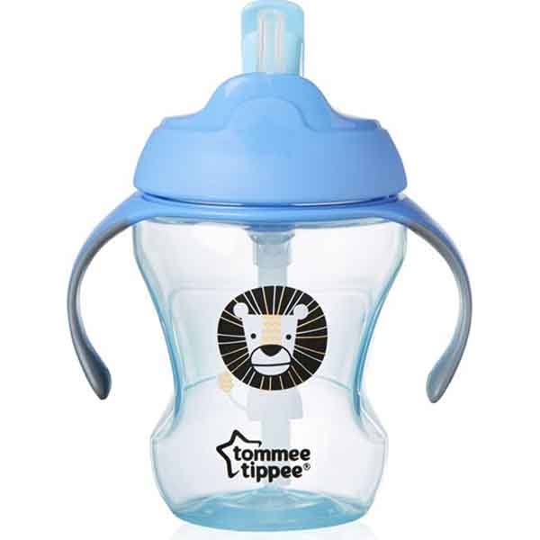 Tommee Tippee Straw Cup For Grown-Up Drinking Skills Blue 9m+ - 230ml