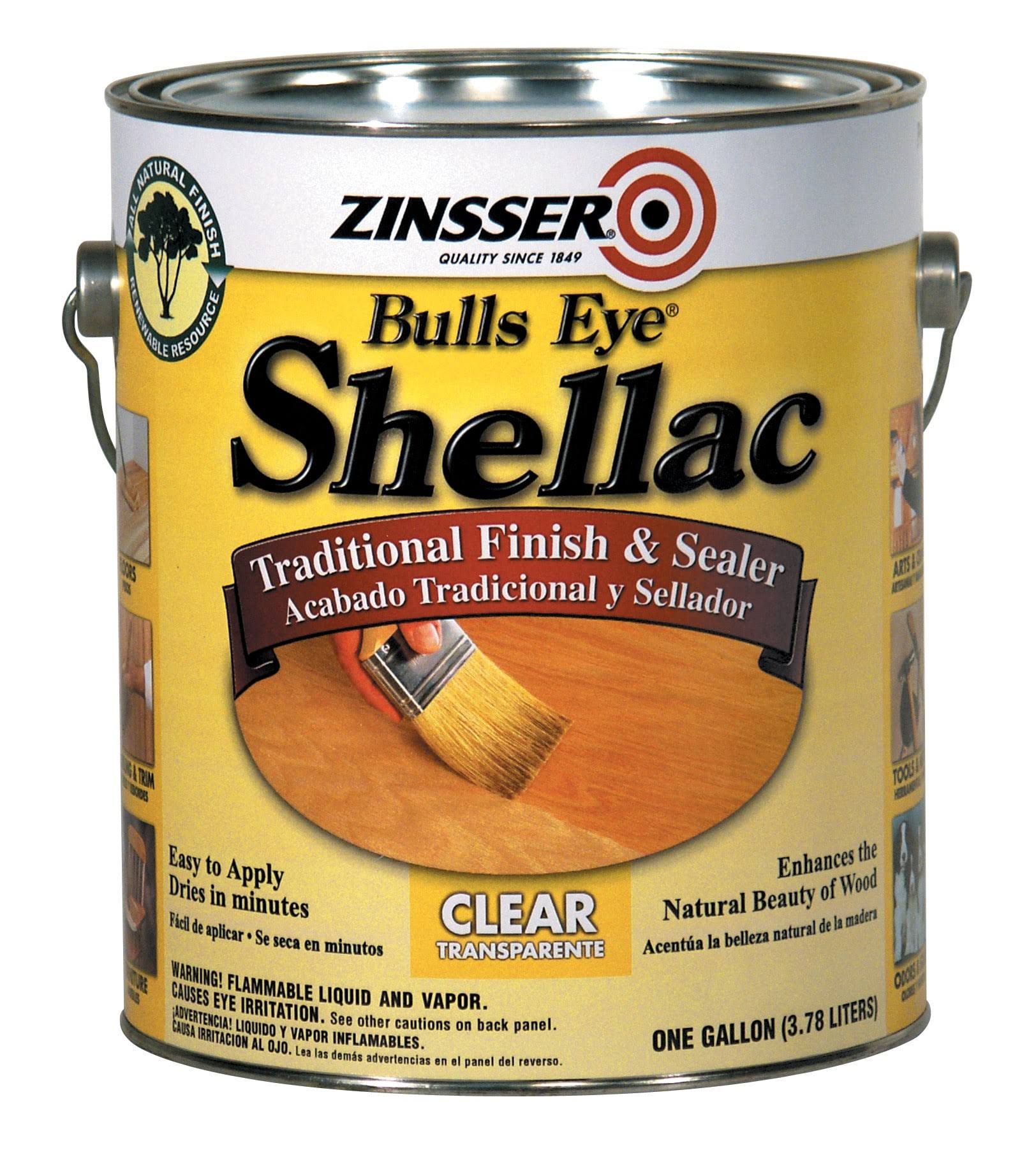 Zinsser Bulls Eye Shellac - Clear, 1 Gallon