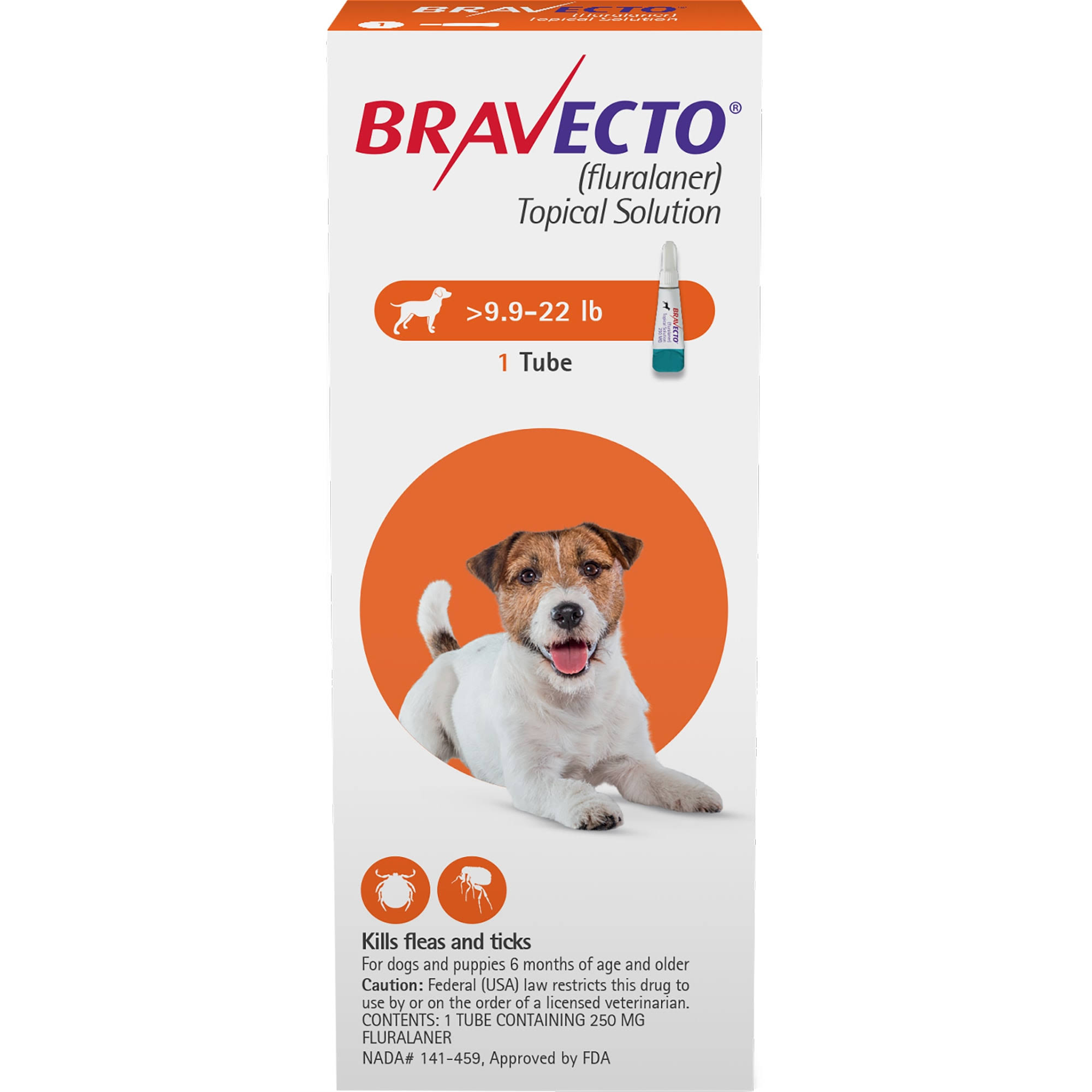 Bravecto Topical Solution for Dogs- 9.9-22lbs