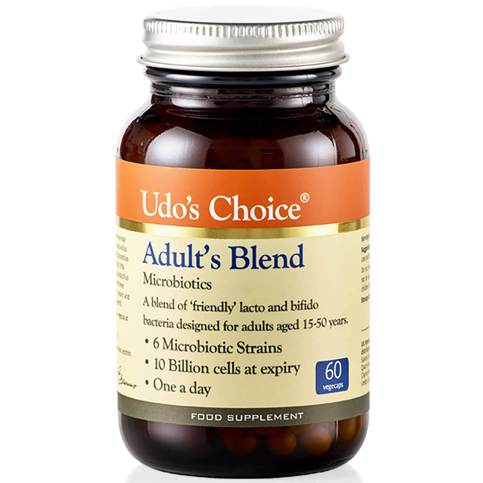 Udo's Choice Adult's Blend Probiotic Supplement - 60 Vegecaps