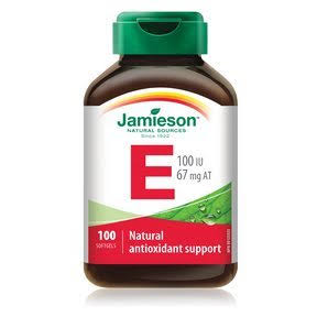 Jamieson Vitamin E Natural Antioxidant Support Dietary Supplement - 100ct
