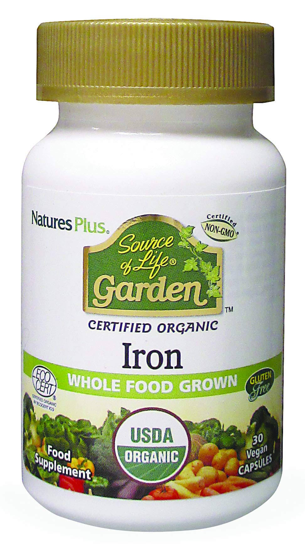 Nature's Plus Source of Life Garden Organic Iron Dietary Supplement - 30ct