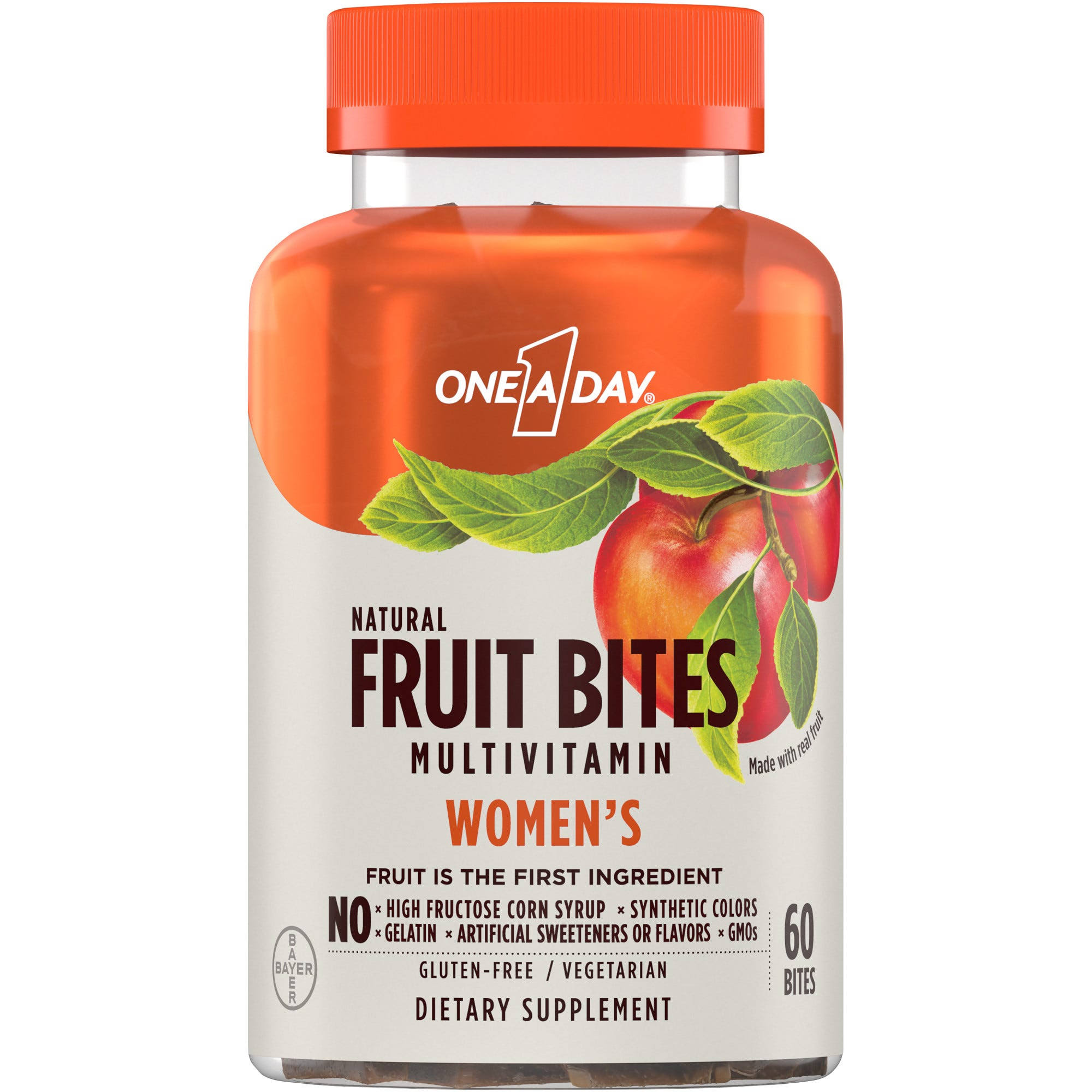 One-A-Day, Women's, Fruit Bites Multivitamin, Natural Fruit, 60 Bites