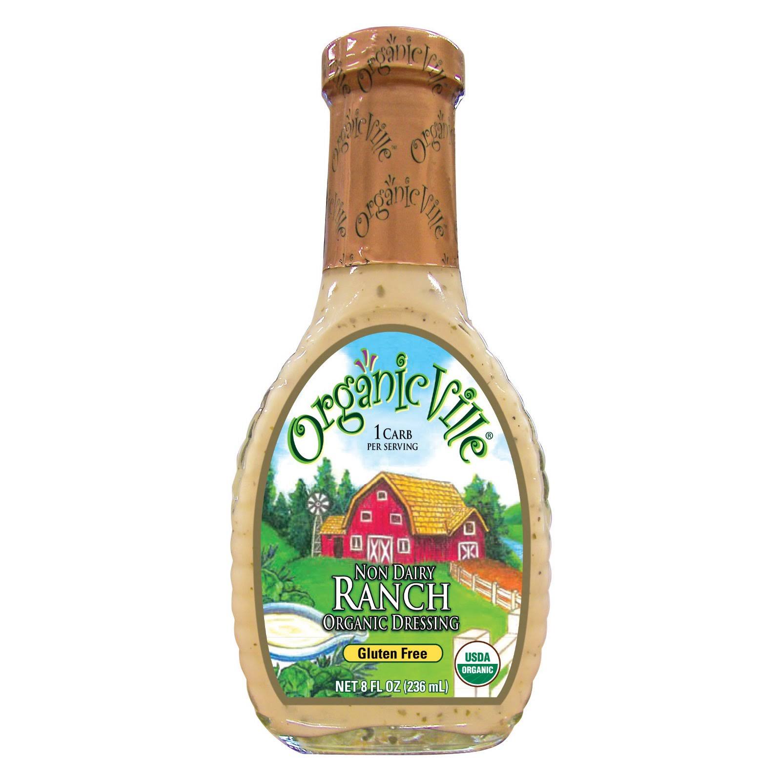 OrganicVille Organic Dressing, Non-Dairy Ranch - 8 fl oz bottle