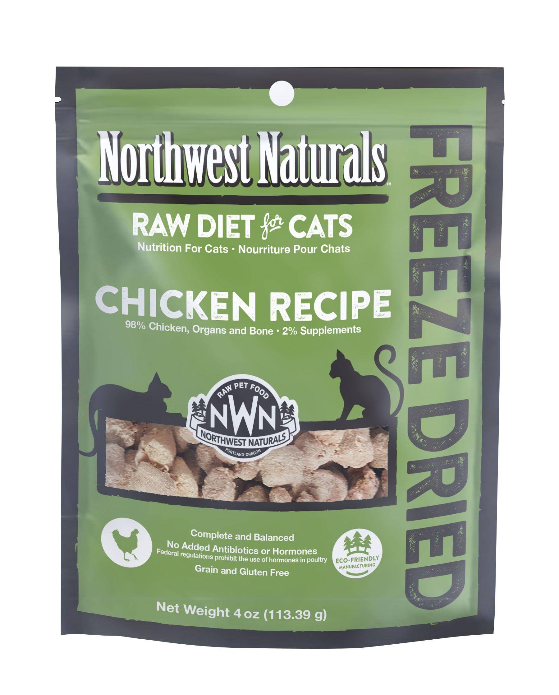 Northwest Naturals Chicken Recipe Freeze-Dried Cat Food, 4 ounces