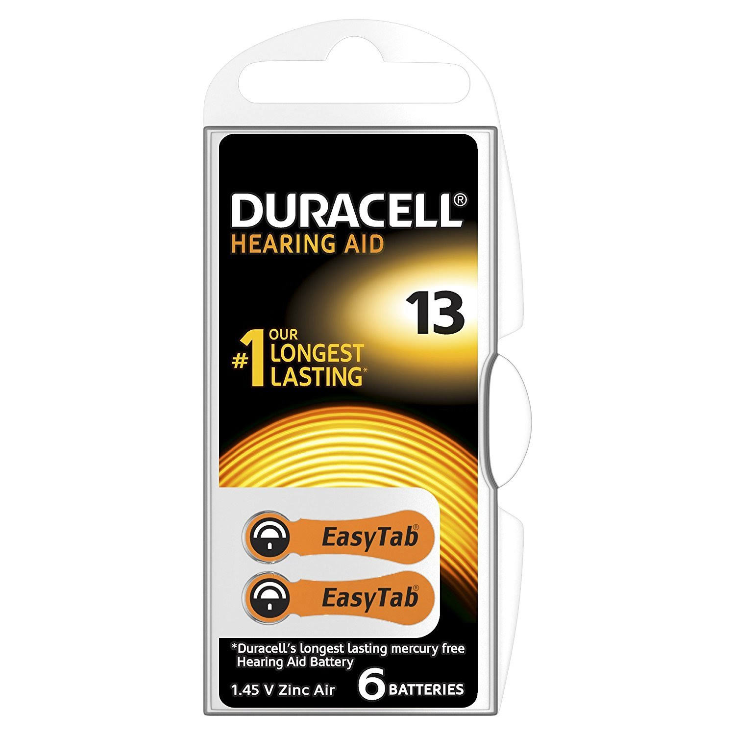 Duracell Hearing Aid Batteries - 6x1.45V