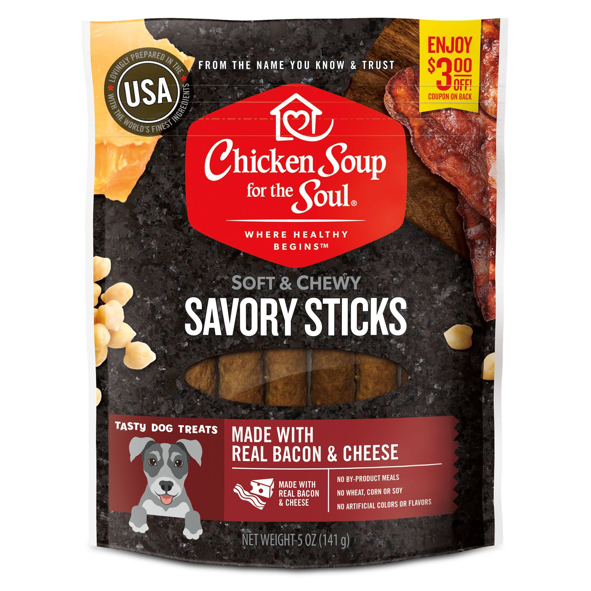 Chicken Soup for the Soul Savory Sticks - Bacon & Cheese 141g