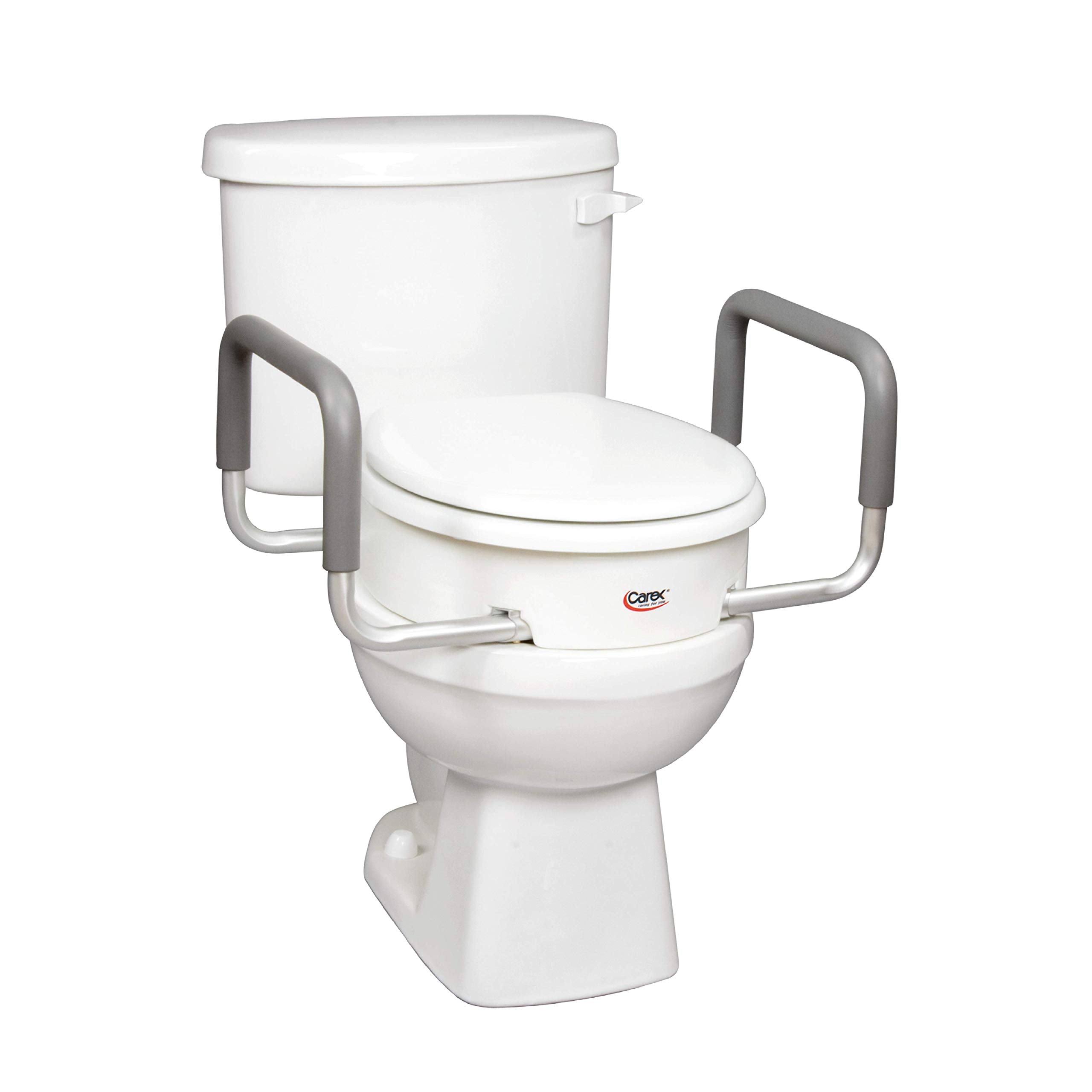 Carex Toilet Seat Elevator - with Handles, White